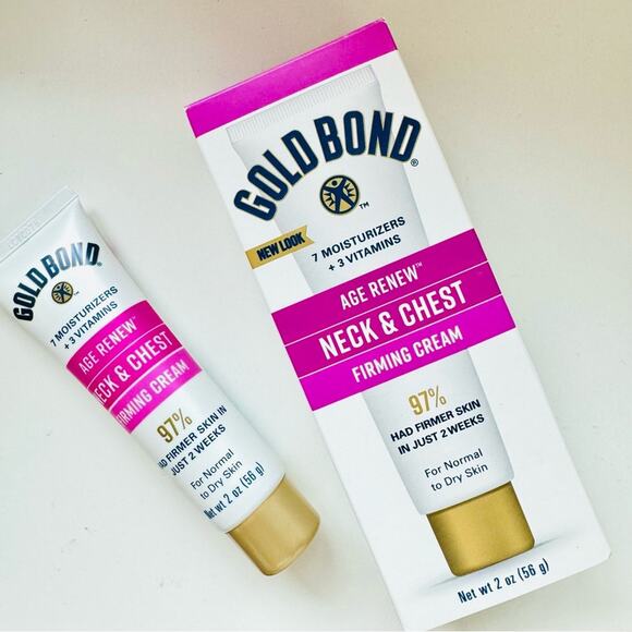 NEW GOLD BOND Neck & Chest Firming Age Renew Cream Face Moisturizer Lotion 2oz - Picture 2 of 9
